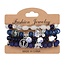 Fako Bijoux® - Armband Set - Boho - Bedels - Blauw