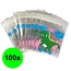 Fako Bijoux® - 100x Uitdeelzakjes - Cellofaan Plastic Traktatie Kado Zakjes - Snoepzakjes - Dinosaurus - 7x7cm