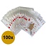 Fako Bijoux® - 100x Uitdeelzakjes - Cellofaan Plastic Traktatie Kado Zakjes - Snoepzakjes - Dansende Beer - 7x7cm