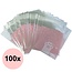 Fako Bijoux® - 100x Uitdeelzakjes - Cellofaan Plastic Traktatie Kado Zakjes - Snoepzakjes - Pootje - 7x7cm