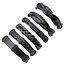 Fako Bijoux® - Armband - Leder - Set Deluxe - 6 Stuks - Zwart