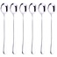 Fako Bijoux® - 6 Lange Ronde Lepels - Latte Macchiato - Dessertlepels - Sorbetlepels - IJslepels - Theelepels - 18.5cm - Zilver