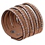 Fako Bijoux® - Armband - Breed - Strass - Bruin