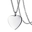 Fako Bijoux® - Ashanger / Assieraad - Hart - RVS - Staal - Zilverkleurig