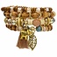 Fako Bijoux® - Armband Set - Boho - Bohemian - Olifant - Beige
