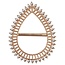 Fako Bijoux® - Sjaalklem - Druppel - Parel - 36x47mm - Rosé Goudkleurig
