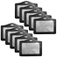 Fako Bijoux® - Badgehouder - PU Leder - Horizontaal - Zwart - 10 Stuks