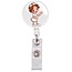 Fako Bijoux® - Badgehouder - Sleutel Houder - Rolspeld - Verpleegster - Zuster - Rond - Zuster Handje - Wit