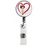 Fako Bijoux® - Badgehouder - Sleutel Houder - Rolspeld - Verpleegster - Zuster - Rond - Zuster Hart - Zwart