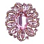 Fako Bijoux® - Broche - Bloem - Ovaal - XXL - 57x65mm - Roze