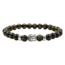 Fako Bijoux® - Buddha Armband - Chinese Tekens - Zwart - Zilverkleurig