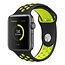 Fako® - Siliconen Band Voor Apple Watch - Series 1/2/3/4 - 38-40mm - Zwart/Geel