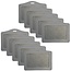 Fako Bijoux® - Badgehouder - PU Leder - Horizontaal - Grijs - 10 Stuks
