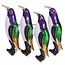 Fako Bijoux® - Broche - Vier Pinguïns - 47x47mm - Multicolor
