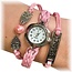 Fako® - Armband Horloge - Multi Uiltjes Sister - Roze