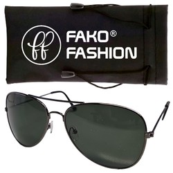 Fako Fashion® - Pilotenbril - Aviator Zonnebril - Grijs - Groen