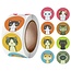 Fako Bijoux® - 500 Stickers Op Rol - 2.5cm - Cartoon Kat - Beloningsstickers - Stickers Kinderen - Sluitsticker - Sluitzegel - 25mm