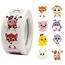 Fako Bijoux® - 500 Stickers Op Rol - 2.5cm - Boerderij Dieren - Beloningsstickers - Stickers Kinderen - Sluitsticker - Sluitzegel - 25mm