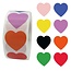 Fako Bijoux® - 500 Stickers Op Rol - 2.5cm - Hart / Hartjes Mix - Beloningsstickers - Stickers Kinderen - Sluitsticker - Sluitzegel - 25mm