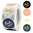 Fako Bijoux® - 500 Stickers Op Rol - 2.5cm - Thank You Metal Mix - Bedankt Stickers - Sluitsticker - Sluitzegel - 25mm