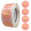 Fako Bijoux® - 500 Stickers Op Rol - 2.5cm - Thank You Metal Roze - Bedankt Stickers - Sluitsticker - Sluitzegel - 25mm