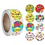 Fako Bijoux® - 500 Stickers Op Rol - 2.5cm - Happy Birthday Mix - Verjaardag Stickers - Sluitsticker - Sluitzegel - 25mm