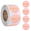 Fako Bijoux® - 500 Stickers Op Rol - 2.5cm - Thank You For Your Order Roze/Goud - Bedankt Stickers - Sluitsticker - Sluitzegel - 25mm