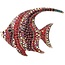 Fako Bijoux® - Broche - Maanvis - 57x46mm - Rood