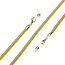 Fako Bijoux® - Brillenkoord - RVS - Stainless Steel - Metaal - Mesh - 3mm - 75cm - Goud