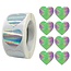 Fako Bijoux® - 500 Stickers Op Rol - 2.5cm - Hart Holografisch - Beloningsstickers - Stickers Kinderen - Sluitsticker - Sluitzegel - 25mm