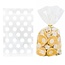 Fako Bijoux® - 100x Cellofaan Zakjes Stippen XL - Uitdeelzakjes - Plastic Traktatie Cadeau Zakjes - Snoepzakjes - Stippen - 13x21cm - Wit
