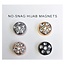 Fako Bijoux® - 4x Magnetische Broche Kristal - Hoofddoek Magneet - Sjaal - Hijab - Abaya - 12mm - Set 4 Stuks - Shiny