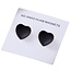 Fako Bijoux® - 2x Magnetische Broche Hart - Hoofddoek Magneet - Sjaal - Hijab - Abaya - 14mm - Set 2 Stuks - Mat Zwart