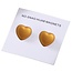 Fako Bijoux® - 2x Magnetische Broche Hart - Hoofddoek Magneet - Sjaal - Hijab - Abaya - 14mm - Set 2 Stuks - Mat Goud
