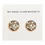 Fako Bijoux® - 2x Magnetische Broche Kristal - Hoofddoek Magneet - Sjaal - Hijab - Abaya - 12mm - 2 Stuks - Shiny Goud