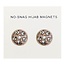 Fako Bijoux® - 2x Magnetische Broche Kristal - Hoofddoek Magneet - Sjaal - Hijab - Abaya - 12mm - 2 Stuks - Shiny Rosé Goud