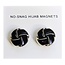 Fako Bijoux® - 2x Magnetische Broche Knoop Emaille - Hoofddoek Magneet - Sjaal - Hijab - Abaya - 18mm - 2 Stuks - Zwart
