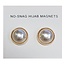 Fako Bijoux® - 2x Magnetische Broche Parel Acryl - Hoofddoek Magneet - Sjaal - Hijab - Abaya - 16mm - 2 Stuks - Goud Wit