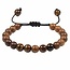 Fako Bijoux® - Armband - Sandelhout & Tijgeroog - 8mm - Bruin