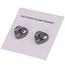 Fako Bijoux® - 2x Magnetische Broche Hart - Hoofddoek Magneet - Sjaal - Hijab - Abaya - 14mm - Set 2 Stuks - Shiny Zwart