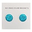Fako Bijoux® - 2x Magnetische Broche Acryl - Hoofddoek Magneet - Sjaal - Hijab - Abaya - 14mm - Set 2 Stuks - Aqua