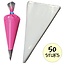Fako Bijoux® - 50x Wegwerp Spuitzak Polyethyleen - Icing Bag - Puntzak - Snoepzak - 30x16cm - Traktatie Zak - Snoepzak - Extra Stevig - 16x30cm - 50 Stuks