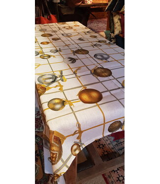 Le grenier du lin Nappe boules de Noël