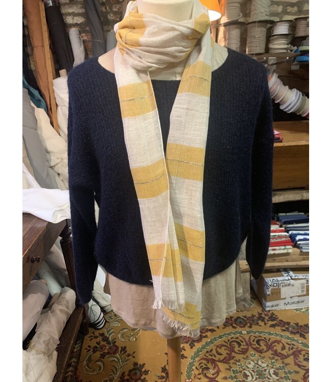 Le grenier du lin Striped scarf