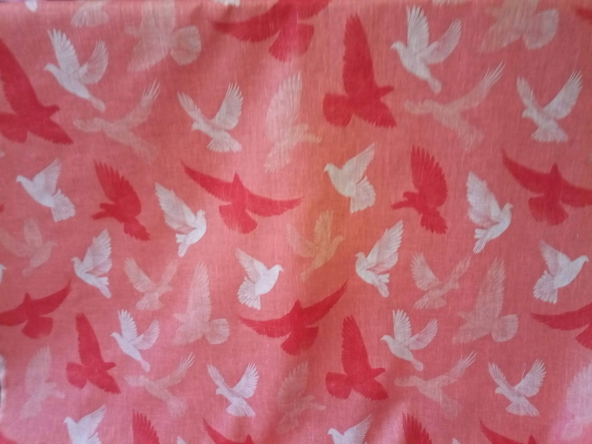 Coral dove" fabric