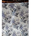 tissu  en lin " palmier violet "
