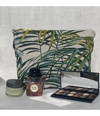 Le grenier du lin Trousse de toilette " feuille de palmier "