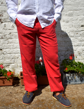 Le grenier du lin Trousers in red linen