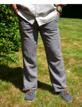 Le grenier du lin Pantalon en lin  "van" taupe