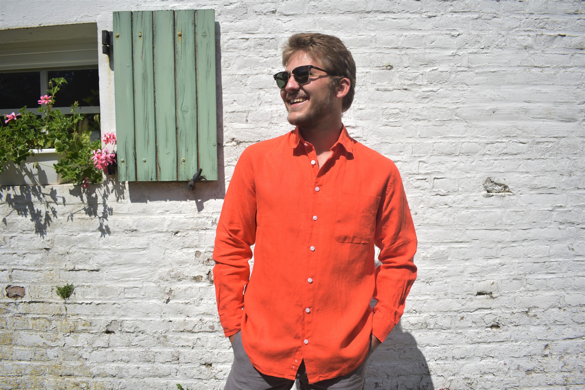 Le grenier du lin Long-sleeved citrus linen shirt